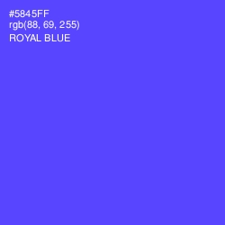 #5845FF - Royal Blue Color Image